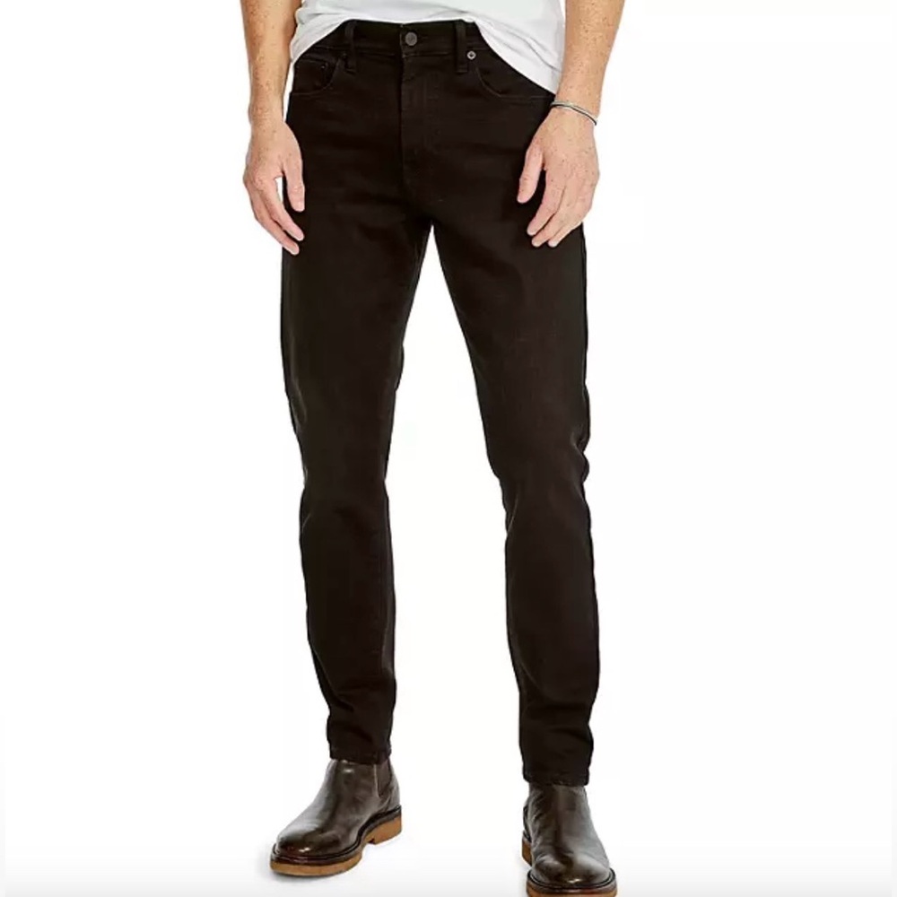 Lucky Brand Men’s Black Ink 412 Athletic Slim Mid-Rise Denim Jeans Size 38x32